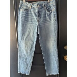 Old Navy OG Straight High Rise Jeans Light Wash Denim Women's 14 Classic 90's